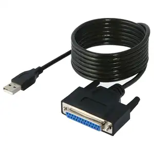 Cable adaptador de 1,8 m FTDI, niquelado, USB a serie RS232 DB9 DB25