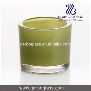 Barato Verde Color De Vela De Cristal de vidrio para el Hogar/Partido/Decoración de La Boda Uso Vela Frasco De Vidrio
