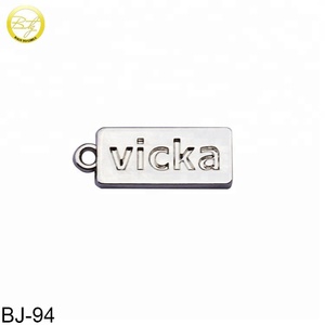 Etiquetas de joyería de metal y plata personalizadas con logotipo de la marca de la empresa - Product Image 2