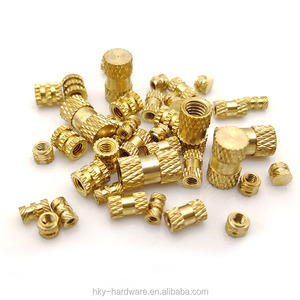 M1.4 M1.6 M2 M2.5 M3 M6 M8Brass Gekartelde messing insert moer voor plastic injectie