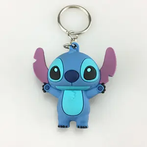 Custom design a forma di animale tag chiave della gomma di silicone del fumetto 3d keychain