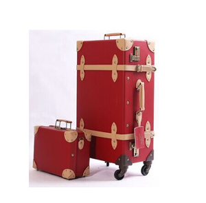 <span class=keywords><strong>Valigia</strong></span> Vintage in Pelle PU Rossa con Beauty Case da 12'' per Ragazze - Product Image 1