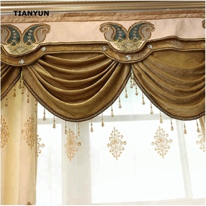 <span class=keywords><strong>Tende</strong></span> di Lusso Oscuranti in Stile Europeo <span class=keywords><strong>Beige</strong></span> con Ricamo a Pepe, 100% Poliestere, per Tutte le Stagioni, con Occhielli per la Casa - Product Image 4