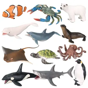 Modelli di <span class=keywords><strong>Animali</strong></span> Marini in PVC Solido, Giocattoli in Plastica, Figurine di <span class=keywords><strong>Animali</strong></span> Oceanici - Product Image 1