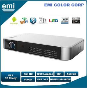 DLP 3D hazır LED <span class=keywords><strong>Mini</strong></span> projektör akıllı telefon bağlayın veya <span class=keywords><strong>iphone</strong></span>/pad kablosuz