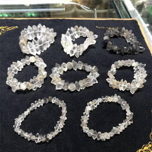 สร้อยข้อมือคริสตัลควอตซ์ปลายคู่,สร้อยข้อมือ <span class=keywords><strong>Herkimer</strong></span> ดิบจากธรรมชาติ - Product Image 5