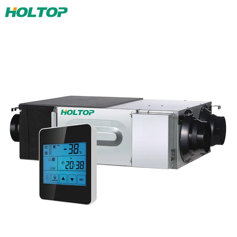 Holtop high end ERV met PM2.5 filter hepa filter residentiële en handel plafond warmte energie herstel ventilator