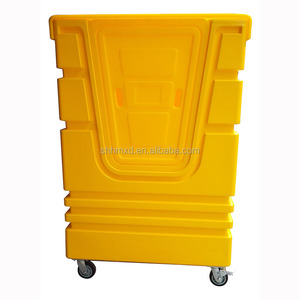कवर ढक्कन के साथ होटल प्लास्टिक लॉन्ड्री पिंजरे ट्रॉली - Product Image 1