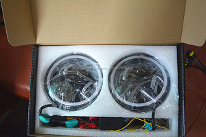 Hors-route 7 ''projecteur <span class=keywords><strong>complet</strong></span> jaune <span class=keywords><strong>halo</strong></span> haute faible faisceau de lumière de travail pour jeep et vélo - Product Image 4