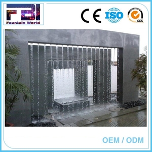 Uso dell'hotel RGB luci cascata piscina decorativa caduta cortina d'acqua fontane piscina perfetta atmosfera <span class=keywords><strong>in</strong></span> <span class=keywords><strong>pietra</strong></span> <span class=keywords><strong>giardino</strong></span> - Product Image 4