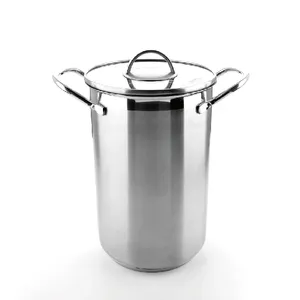 Stainless Pot 304 Stainless Steel Asparagus Pot Pasta Pot With Glass Lid And Inner Strainer