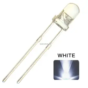 Hot Sale 100ピース/ロットF3 3ミリメートルWhite Ultra Bright LED Light Lamp Emitting Diode 8000MCD Diodes High Quality Free Shipping