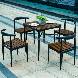 Esterna Impermeabile Mobili <span class=keywords><strong>Da</strong></span> Giardino Mobili <span class=keywords><strong>Da</strong></span> Giardino Set Dipinto A Mano In Legno Coffee Shop Sedia e Tavolo 1 Set - Product Image 1