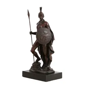 Chinese klein formaat brons griekse warrior standbeelden voor verkoop