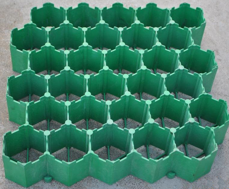 Griglia Per Prato 50x50x4 Cm - Verde, In Polietilene, Per Parcheggi E Vialetti, 100 Pezzi - Foto 2