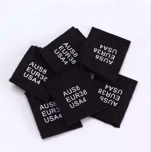 Çin fabrika özelleştirilmiş yıkanabilir kıyafet etiketi konfeksiyon ucuz dokuma ana etiket boyutu etiketi