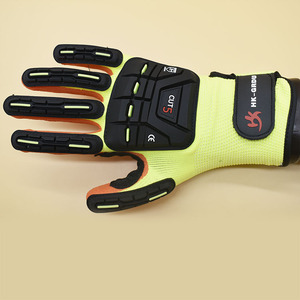 Fábrica de látex guantes de trabajo recubierto de seguridad para el shock de protección guantes de impacto - Product Image 3