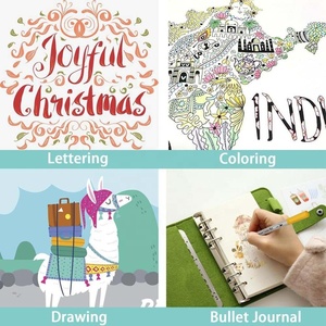 Linea sottile all'ingrosso diretta della fabbrica <span class=keywords><strong>punta</strong></span> del pennello doppio pennarello doppio <span class=keywords><strong>punta</strong></span> pennarello artistico pennarello indelebile Non tossico - Product Image 4