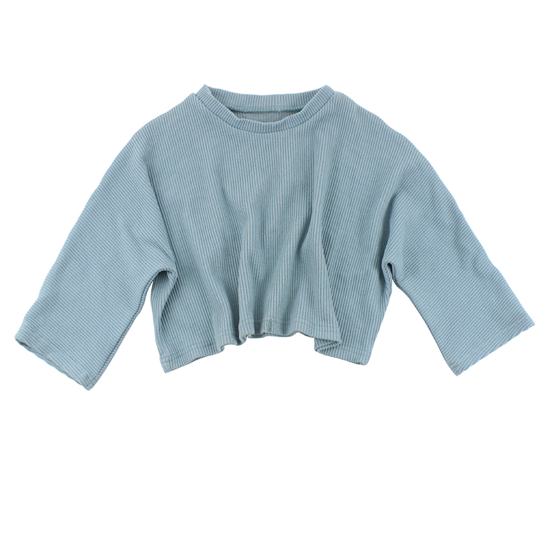 YiWu Market Hot Fashion Ins Style Baby осенний хлопковый однотонный топ для девочек