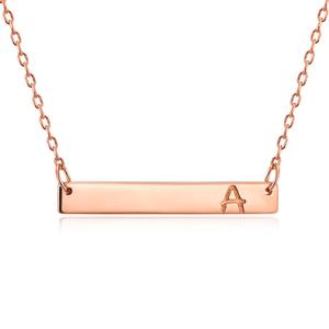 Collar con nombre personalizado grabado, joyería de moda, barra de Plata de Ley 925 - Product Image 2