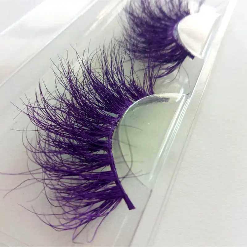 100% बनाने Eyelashes निजी ब्रांड रंग मिंक शिल्प Eyelashes CM02