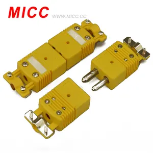 Conector padrão omega do termopar do tipo micc k com braçadeira