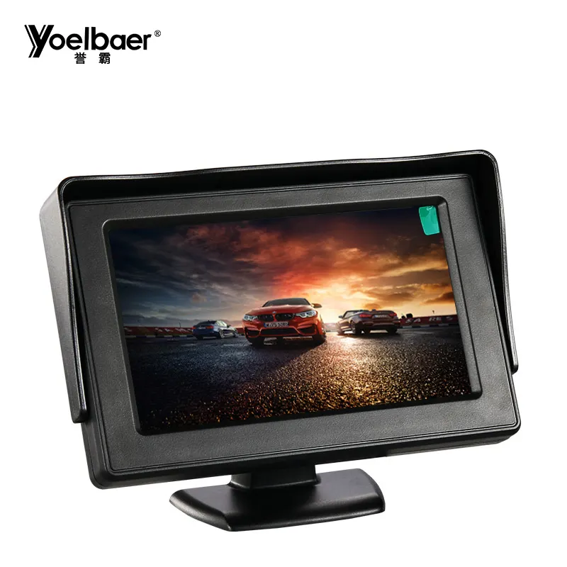 Yoelbaer fabrika özelleştirilmiş sıcak 3.5 ''4.3'' 5 ''7 inç TFT LCD araç güneşlik TV monitörü