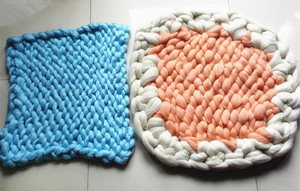 Großhandel Benutzerdefinierte Größe 100% <span class=keywords><strong>Merino</strong></span> Wolle Neue Design Handmade Pet Bett Mit Super Weich Und Warm - Product Image 4