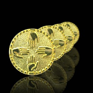 <span class=keywords><strong>Globo</strong></span> especial venta al por mayor de la moneda <span class=keywords><strong>dorado</strong></span> con la insignia de encargo - Product Image 2