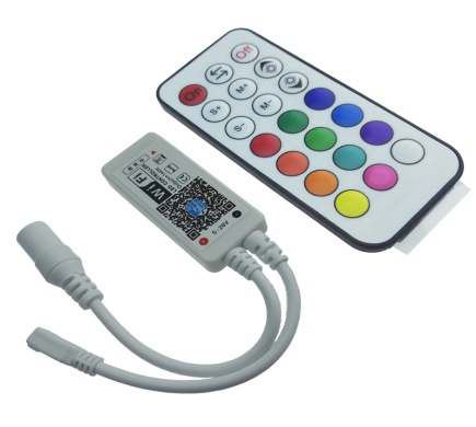 RGB+WW+CW Led Strip Light Controller DC9-28V RF 21 Keys Touch Remote RGB+CCT Wifi Controller