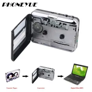 Mini Portable USB Pemutar Kaset Menangkap Audio Cassette Recorder Converter Digital Audio Musik Player