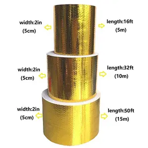 เทปพันสายไฟทองสะท้อนแสงแบบติดเองกว้าง2นิ้ว,เทปม้วนต่อเนื่องกันอุณหภูมิสูงสะท้อนแสง