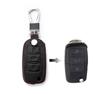 Nhà máy cung cấp Da Lật Chìa Khóa Xe Trường Hợp Bìa cho VW Amarok Golf Mk4 Mk5 Citi Crafter Lupo Vận Chuyển Seat Altea alhambra - Product Image 2