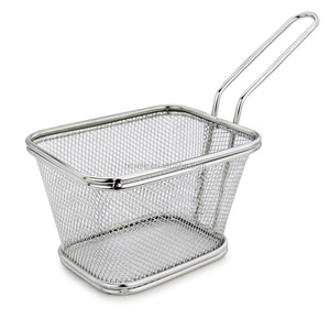 <span class=keywords><strong>Panier</strong></span> carré de service de puces, Mini <span class=keywords><strong>panier</strong></span> à frites en acier inoxydable SS304 - Product Image 4