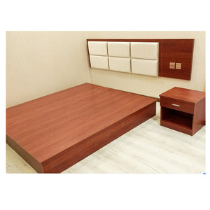 Diseños Modernos y Económicos de Camas Dobles de Madera para Hotel - Product Image 3