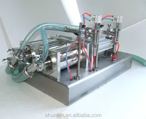 Máquina semiautomática de llenado de aceite de pistón de doble cabezal, máquina de llenado de agua de 500-5000ml, envío gratis