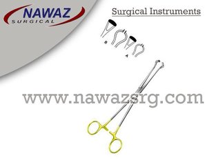 คีมจับเนื้อเยื่อทางเดินอาหารแบบใช้มือคุณภาพสูง ยี่ห้อ Nawaz Surgical Co. รุ่น <span class=keywords><strong>Babcock</strong></span> ขนาด 16.5 ซม. ผลิตจากสแตนเลสสีเงิน-ทอง ได้รับมาตรฐาน CE สำหรับการผ่าตัด - Product Image 2
