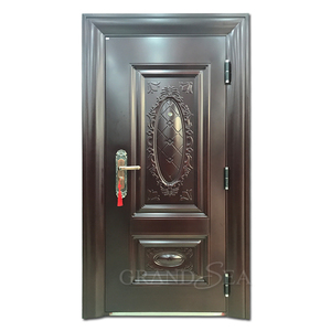 Porta di Sicurezza in Acciaio <span class=keywords><strong>a</strong></span> <span class=keywords><strong>Due</strong></span> <span class=keywords><strong>Ante</strong></span> di Alta Qualità per Ingresso Villa, Design Insonorizzato in Rame di Lusso - Product Image 4