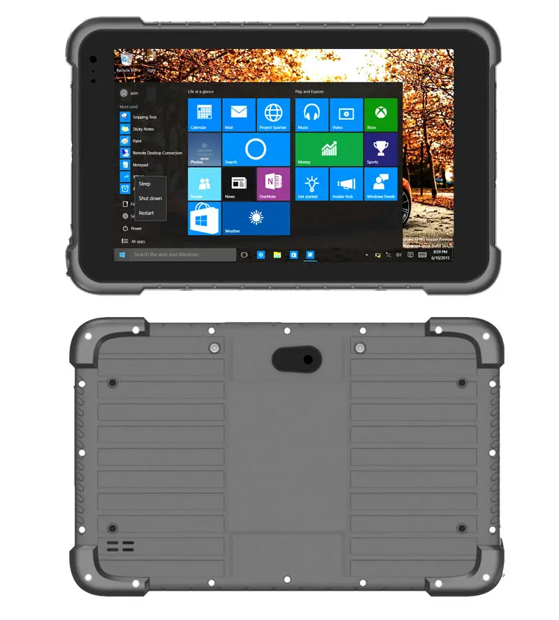 Win 10 Industrial IP67 8''rugged tablet pc with NFC AR FILM hand strip Car Holder 4G network 4G+64G/128G