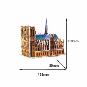 Modèle de puzzle en papier d'architecture 3D DIY-Notre <span class=keywords><strong>Dame</strong></span> De Paris Jeu amusant et éducatif dans la série Great World Architecture - Product Image 5