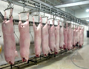 Abattoir carne ganci maiale appeso tubo di guida puleggia - Product Image 6