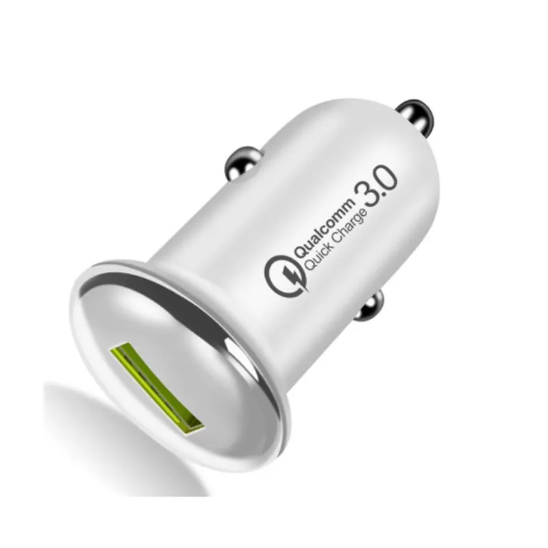 Mini chargeur USB de voiture QC 3.0 charge rapide petit champignon chargeur de téléphone portable pour Huawei Xiaomi Iphone Samsung Ipad