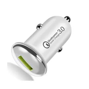 מיני רכב USB מטען QC 3.0 מהיר טעינה קטן פטריות נייד טלפון מטען עבור Huawei Xiaomi Iphone סמסונג Ipad