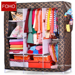 Garde-robe <span class=keywords><strong>en</strong></span> <span class=keywords><strong>toile</strong></span> de grande capacité 1 pièce, Design de chambre à coucher, bon marché - Product Image 6