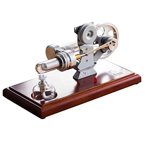 Gelsonlab HS-FD-01Stirling Engine Kit,Air Stirling Engine Model Electric Generator Motor Steam Power Toy