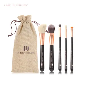 5PCS Foundation Blusher Kabuki Wooden 5個Makeup Brushes Set Face Makeup Tools Brush Kits