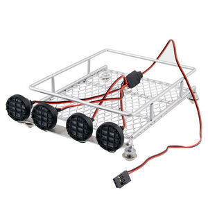 Portaequipajes Metálico para Camioneta <span class=keywords><strong>RC</strong></span>, Escala 1:10, con Barra de Luces LED y Retorno Automático para Camionetas <span class=keywords><strong>Tamiya</strong></span> <span class=keywords><strong>RC</strong></span>, Muestra Gratuita - Product Image 4