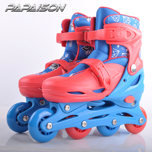 Có thể điều chỉnh PVC bánh xe <span class=keywords><strong>Inline</strong></span> Giày trượt con lăn cho người mới bắt đầu màu xanh lá cây màu hồng màu đỏ trẻ em của nhấp nháy Giày Skate - Product Image 5