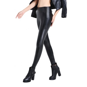 <span class=keywords><strong>Leggings</strong></span> Push up personalizzati invernali Mallas De Piel Sintetico Sexy da donna in finta pelle a vita alta - Product Image 3