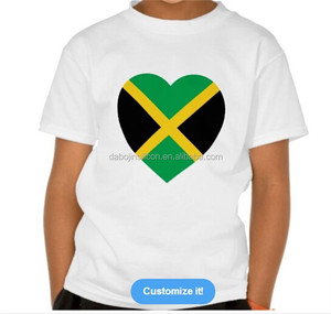 จีนโรงงานออกแบบใหม่ที่กำหนดเองคุณภาพสูง Jamaica Flag เสื้อยืด - Product Image 5